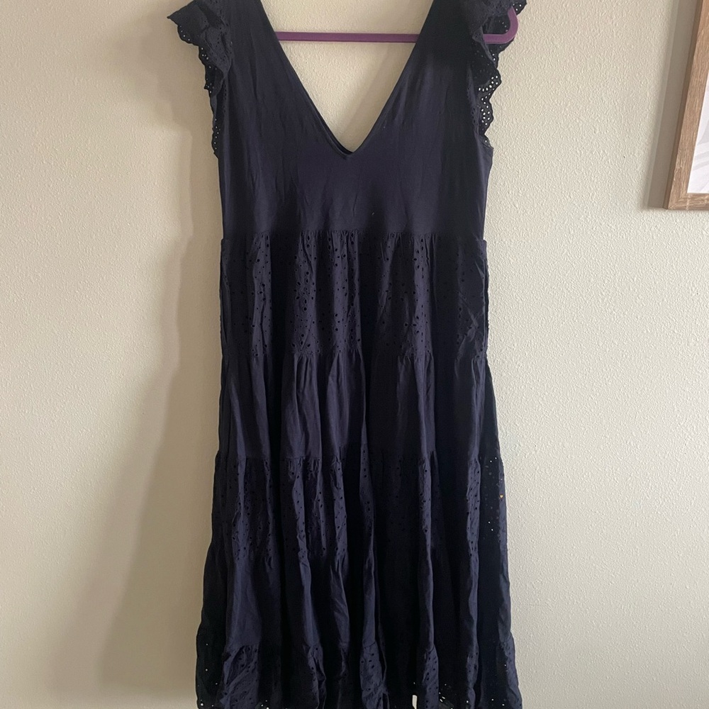 Boden Navy Blue Eyelet Dress - Picture 2 of 2